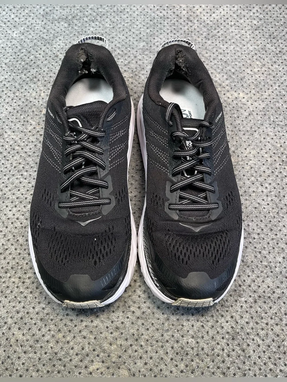 Hoka One One Clifton 6 Black Running Shoes Size 7.5 Women’s